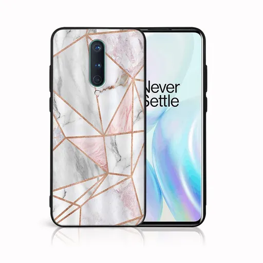 MY ART Ochranný obal OnePlus 8 -PINK MARBLE (143)