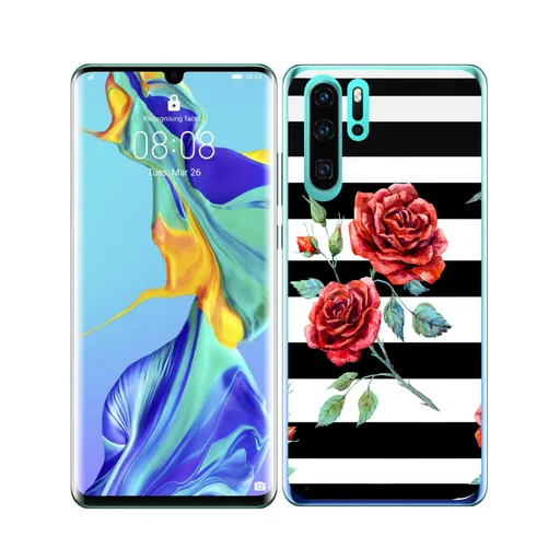 PROTEMIO MY ART Ochranný obal Huawei P30 Pro BLACK AND WHITE (034)