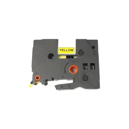 Brother FLE-6511 / FLC-62511, 45 x 21 mm, 72 ks, čierna tlač / žltý podklad, kompatibilná páska