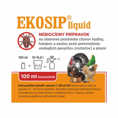 Ekosip liquid - roztok proti roztočom pre zvieratá (na prostredie) 100ml