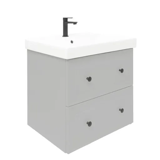 Kúpeľňová skrinka s umývadlom Naturel Forli 60x53x46 cm v šedej farbe mat FORLI60GMUVER