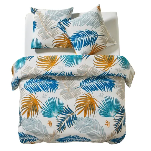 Posteľná bavlnená bielizeň Palma s potlačou palmových listov