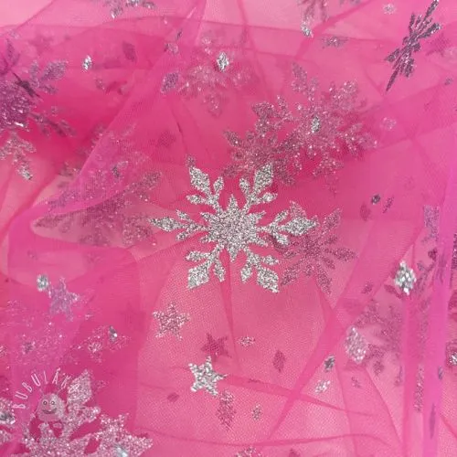 Tyl na TUTU Crystal fuchsia