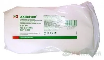 Zelletten 5x4cm tampon z buničiny, rolky (á 500 tampónov) 2ks