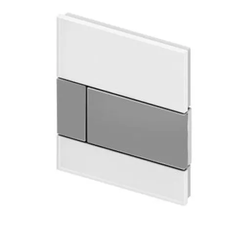 Tece Square ovládacie tlačidlo sklo v bielej farbe 9242801 9.242.801