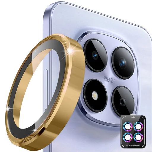 ENKAY ALU Sklo pre fotoaparát Xiaomi Redmi Note 15 Pro GOLDEN