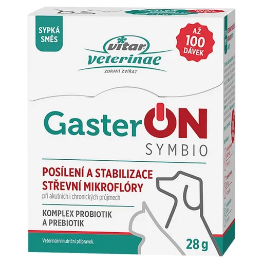 VITAR Veterinae GasterON Symbio Probiotiká a prebiotiká pre psov a mačky 28 g