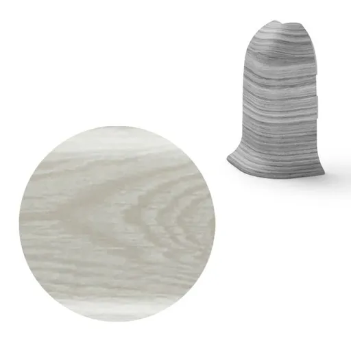 Vnější roh k soklu Naturel dub Arctic , PVC dĺžka 0,5 cm, výška hrany 56 mm, NATNGTZG0