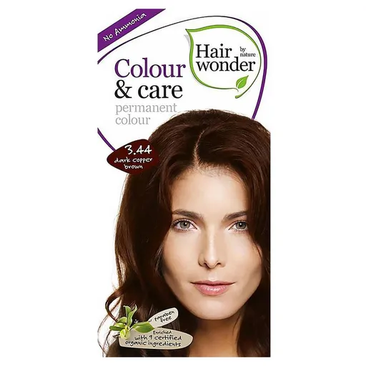 HAIRWONDER Dlhotrvajúca farba na vlasy 3.44 Tmavo medená hnedá BIO 100 ml