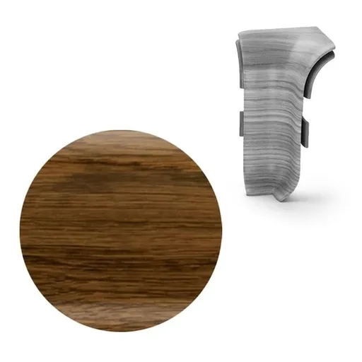 Vnitřní roh k soklu Naturel dub močiarny , PVC dĺžka 0,5 cm, výška hrany 56 mm, NATNGTW16