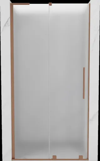 MEXEN/S - Velar L posuvné sprchové dvere 120, dekor, meď kartáčovaná 871-120-003-31-65