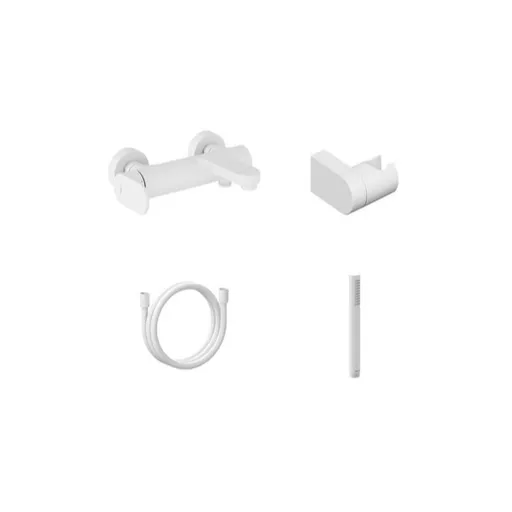 Vaňová batéria Ravak Eleganta so sprchovacím setom 150 mm biela matná X07S134