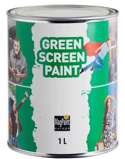 Greenscreen Paint - Farba pre vytvorenie zeleného pozadia zelená 1 l