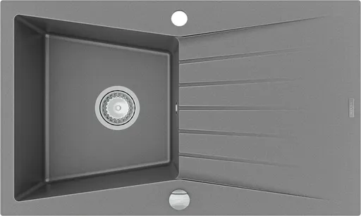 MEXEN MEXEN - Cesar granitový drez 1 s odkvapkávačom 775x470 mm, sivá 6514771010-71