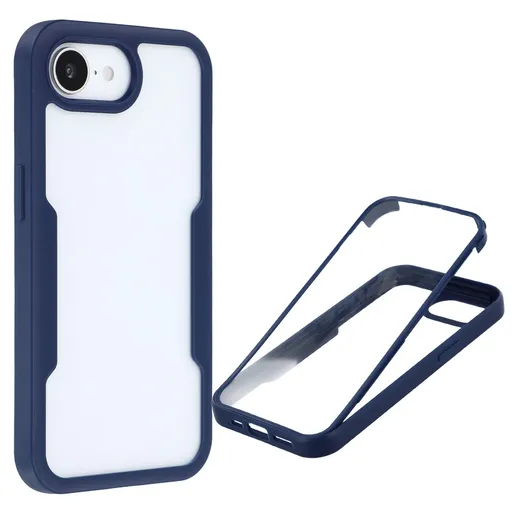 DUAL Obojstranný kryt s fóliou Apple iPhone 16e modrý