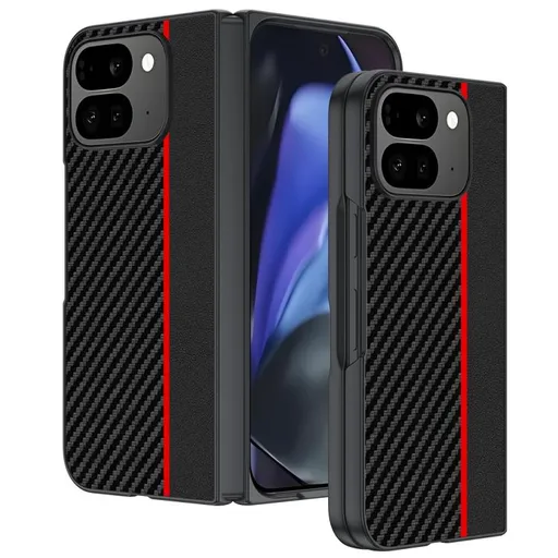 CARBON Ochranný obal pre Google Pixel 10 Pro Fold BLACK-RED