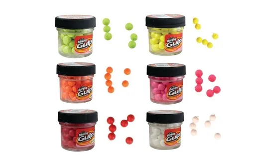 Berkley gumová nástraha gulp salmon eggs fluo 1 cm 16 g-žltá