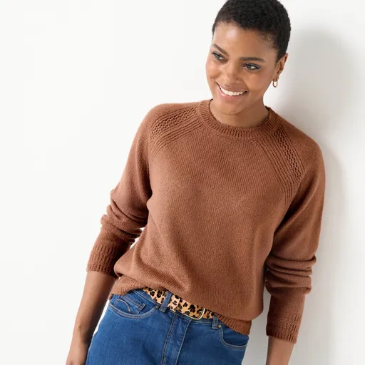 Pulóver s okrúhlym výstrihom, jemný na dotyk