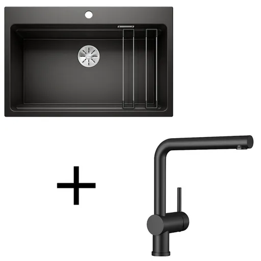 Blanco set Etagon 8 + Linus čierna matná sivá skala