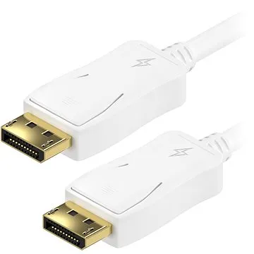 AlzaPower DisplayPort (M) na DisplayPort (M) prepojovací 2 m biely (APW-CBDP120W)