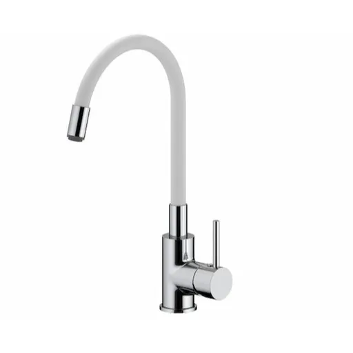 Drezová batéria S-line Pro so silikónovým ramienkom biela / chróm SIKOBSLPRO290B