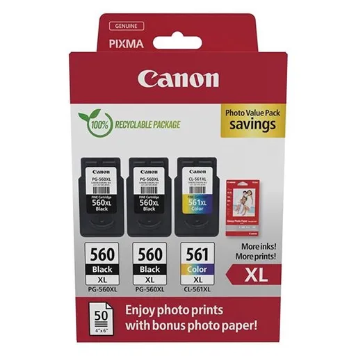 Canon PG-560 2x + CL-561 3712C012 farebná (CMYK) sada originálne cartridge