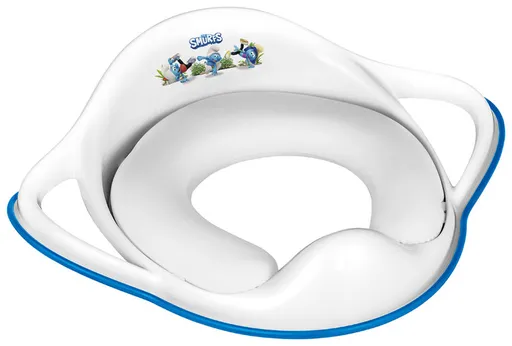 MALTEX Redukcia na WC s úchytmi mäkká Šmolkovia - white