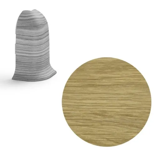 Vnější roh k soklu Naturel Gallego , PVC dĺžka 0,5 cm, výška hrany 56 mm, NATNGTZR2