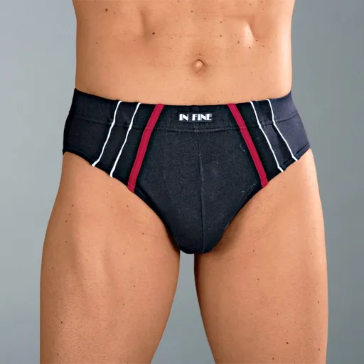 Súprava 6 slipov s pohodlným pásom a kontrastnou paspulou