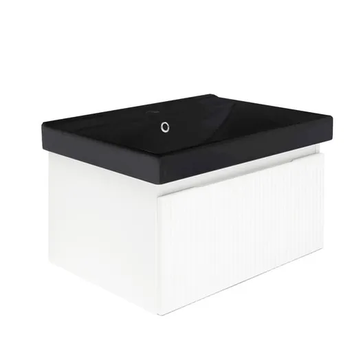 Kúpeľňová skrinka s umývadlom SAT Evolution 58x30x45 cm biela mat SATEVO60WMU1MB