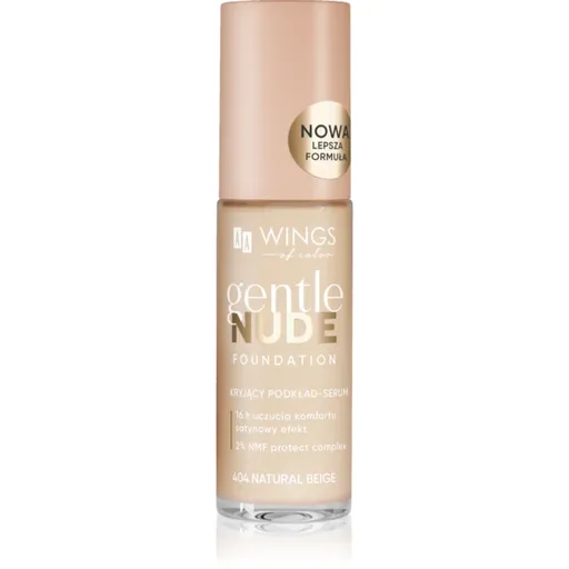 AA Wings of Color Gentle Nude Foundation tekutý make-up s hydratačným účinkom odtieň 404 Natural Beige 30 ml