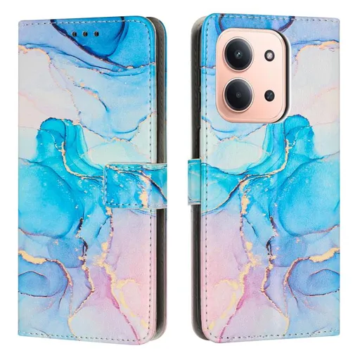 ART MARBLE Peňaženkový kryt pre Xiaomi Redmi 15C / Redmi 15C 5G BLUE PINK
