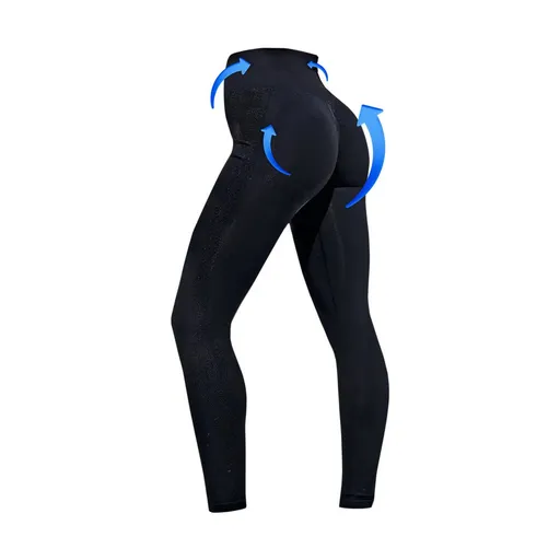 TriDri® Dámske push-up legíny s vysokým pásom - Čierna | M