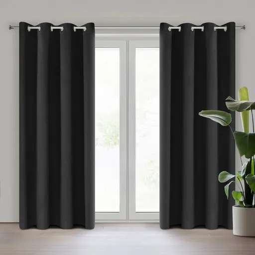 ArtFir Zatemňovací záves NERISA K | čierna 140 x 250 cm