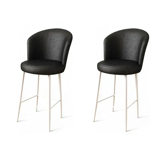 Súprava barových stoličiek Uras Black and White, 2 ks, 2 ks