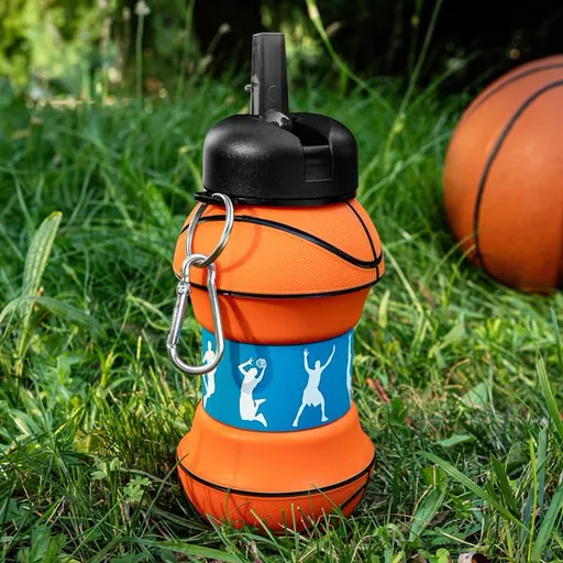 Skladacia fľaša na vodu basketbalová lopta