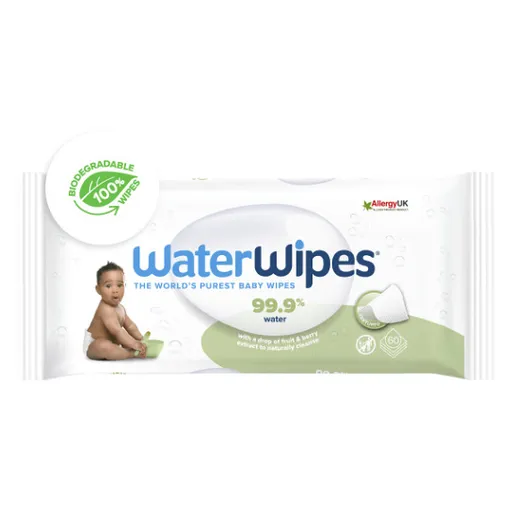 WATERWIPES Vlhčené obrúsky bez obsahu plastov Soapberry 60 ks