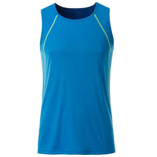 James & Nicholson (Daiber) Pánske funkčné tielko JN494 - Jasnomodrá / jasnožltá | XL