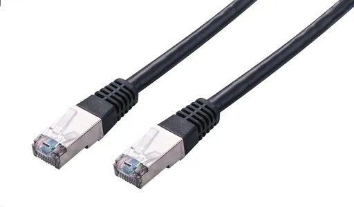 C-TECH Kábel patchcord Cat5e, FTP, čierny, 0,25m