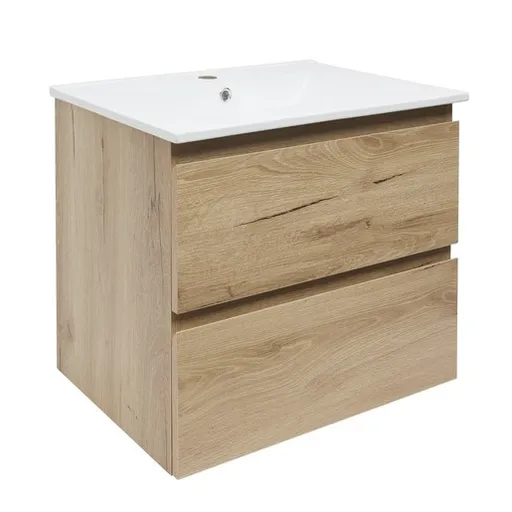 Kúpeľňová skrinka 2 zásuvky s umývadlom SAT B-Way 59x50x45 cm dub matný BWAY260OAKU4BI