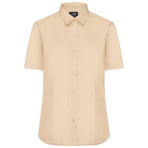 James & Nicholson (Daiber) Dámska košeľa s krátkym rukávom JN679 - Stone | S