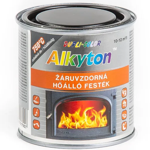 ALKYTON žiaruvzdorný 750°C - farba odolná vysokým teplotám 2,5 l cierna