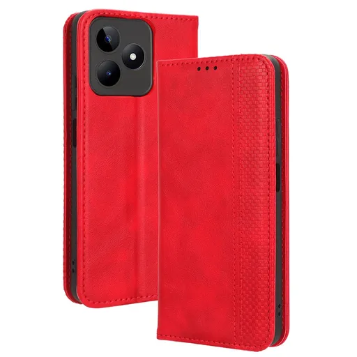 BUSINESS Peňaženkový kryt pre Realme Note 50 červený