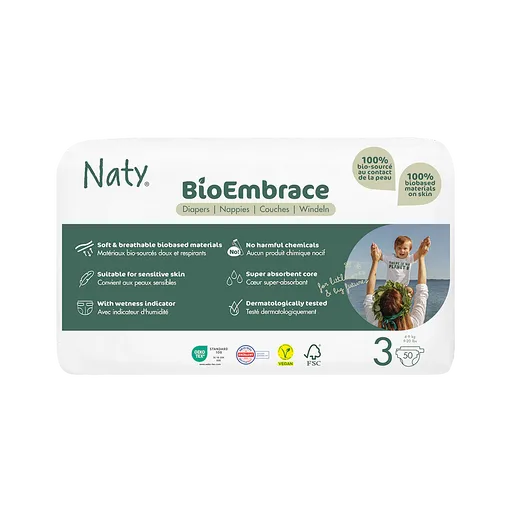 ECO BY NATY Bioembrácia midi plienky economy pack 4 - 9 kg 50 kusov