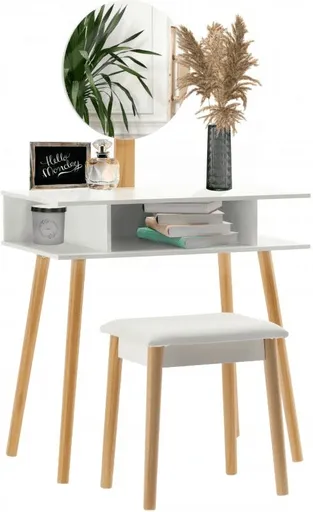 Chomik Toaletný stolík BERGEN | s taburetkou