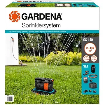 Gardena Výsuvný štvorplošný zavlažovač OS 140 – súprava (8221-20)