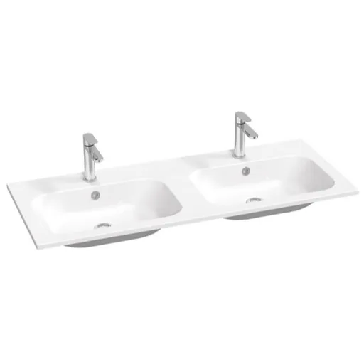 Ravak Chrome Slim dvojumývadlo 120x49 cm dva otvory pre batériu XJG01112001