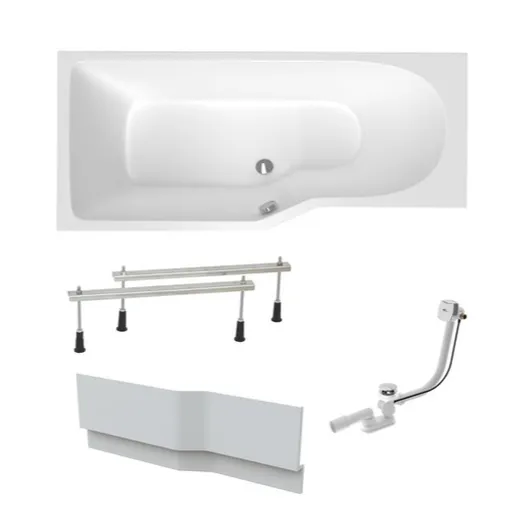 Asymetrická vaňa Laguna Beáta Plus 160x80 cm akrylát ľavá SIKOBE1600LAPNP