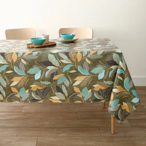 Voskovaný obrus s potlačou listov