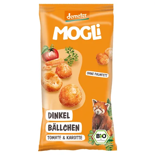 MOGLI Špaldové guličky s paradajkami a mrkvou 3r+ BIO 40 g